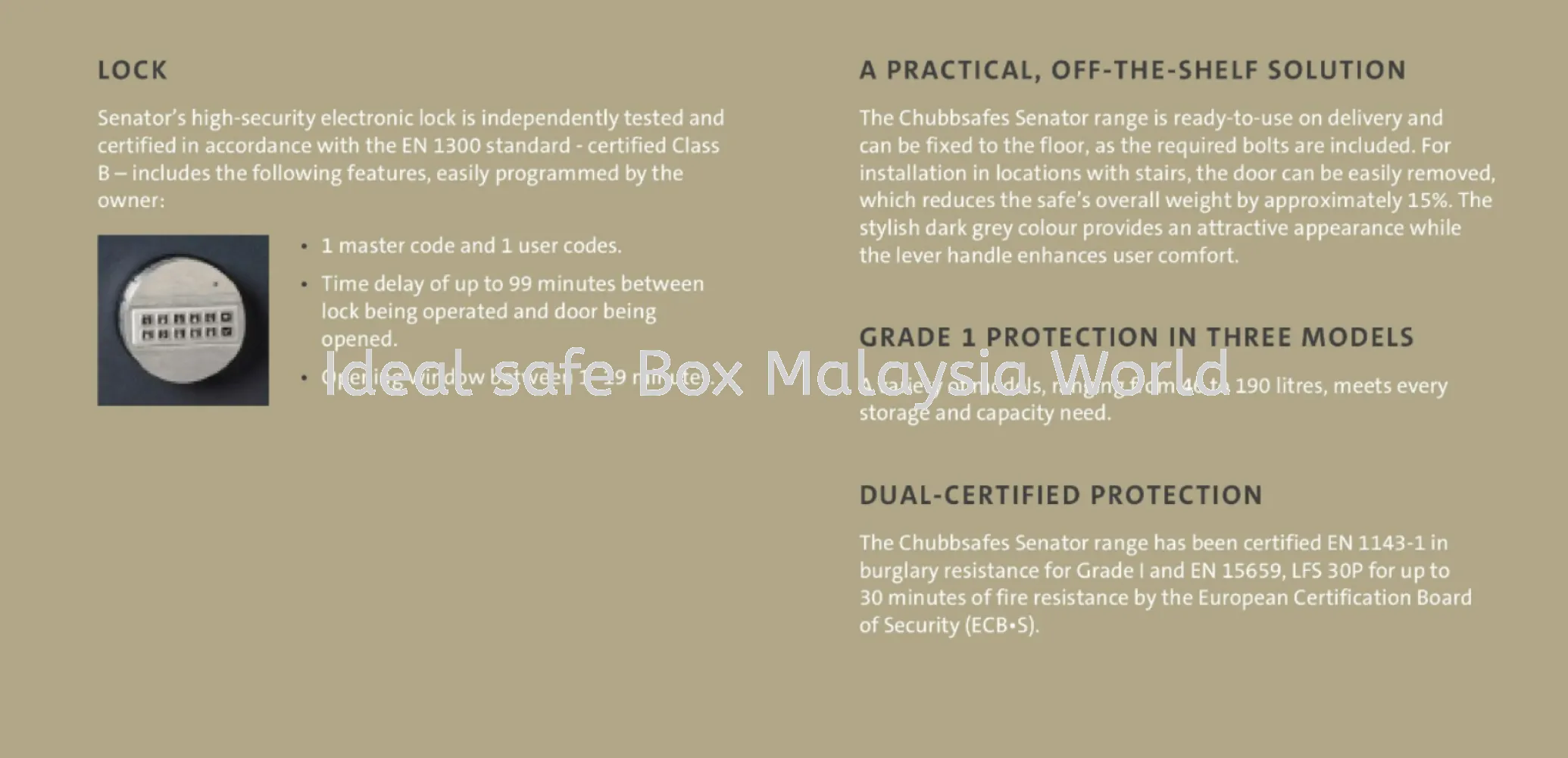 Chubbsafes Senator Safe (Model 65)_178kg - Image 3