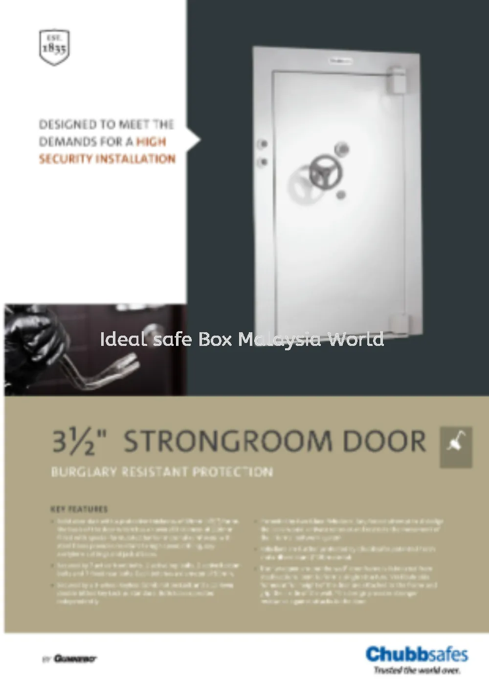 Chubbsafes 3.5" Strongroom Door (740kg) - Image 3